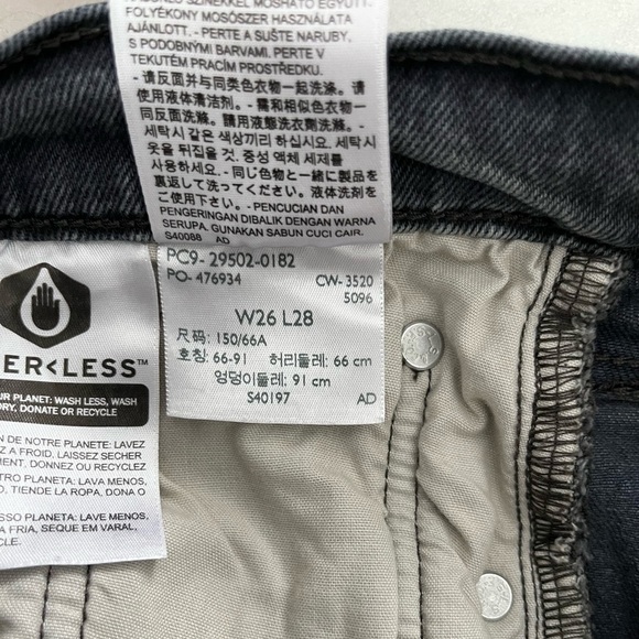 Levi’s 501 S/ Washed black/ Skinny jeans/ Button up fly/ Size 26 - Picture 7 of 16